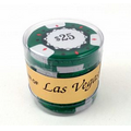 Las Vegas Casino Style Stack of 9 $25 Green Casino Chips